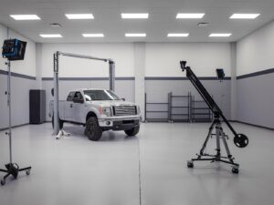 Truck inside a facility in The Main Line PAINTech Acquires FastTrak Coatings and Expands its Flooring Division